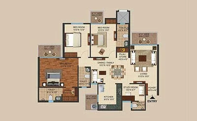 grand city 3bhk + Study (DELUX)