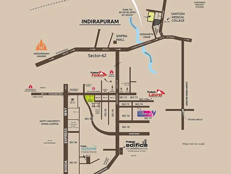 Grand city location map