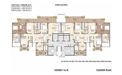 prateek canary 4bhk floor plan