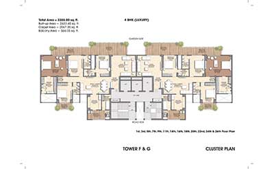 prateek canary 4bhk floor plan