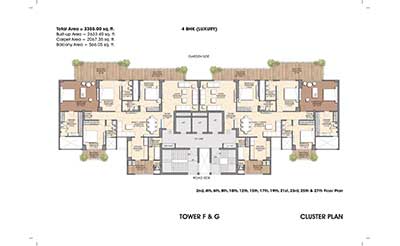 prateek canary 4bhk floor plan