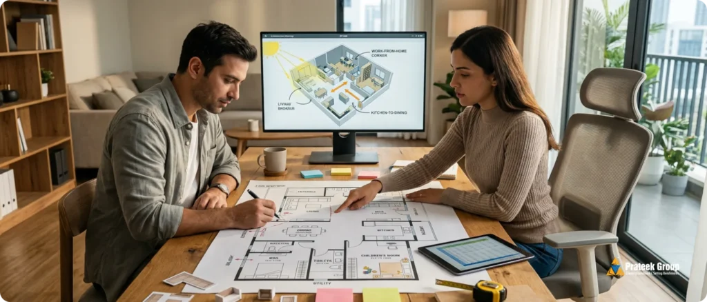 review the floor plan