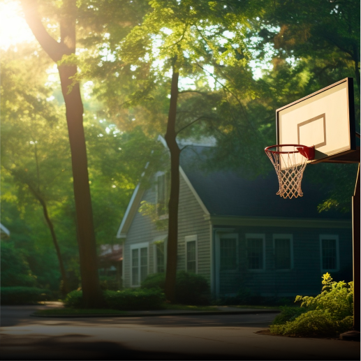 Half basketball court