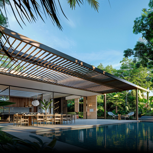 Pool Deck with Gazebo