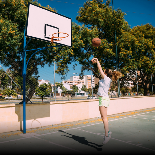 Half basketball court