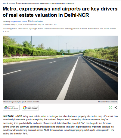 Metro, expressways and airports are key drivers of real estate valuation in Delhi-NCR