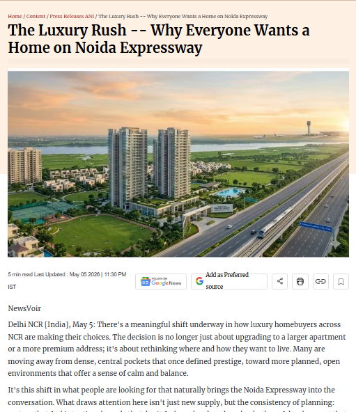 The Luxury Rush — Why Everyone Wants a Home on Noida Expressway