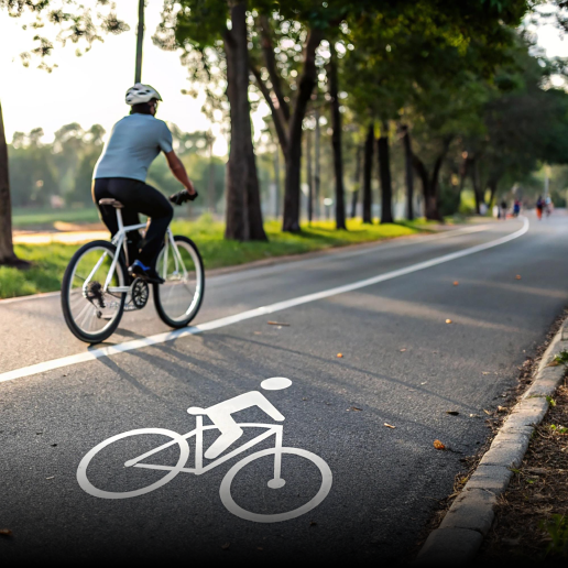 Cycling and jogging tracks