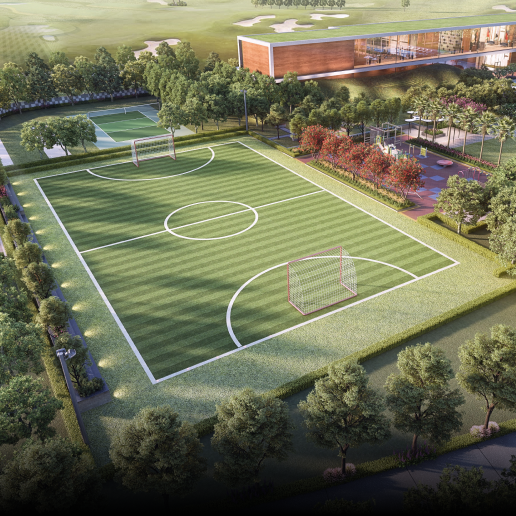 Half football multi-purpose sports field