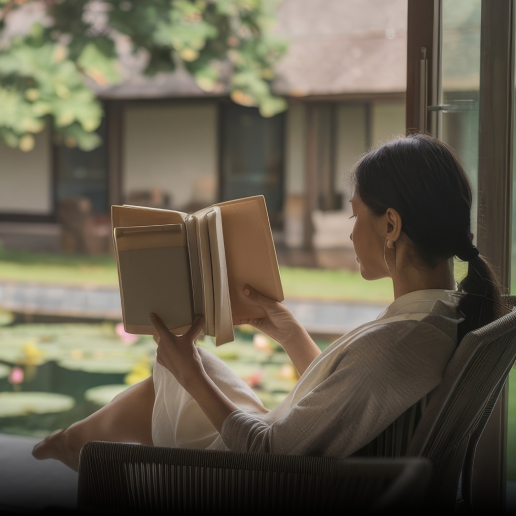Outdoor reading area