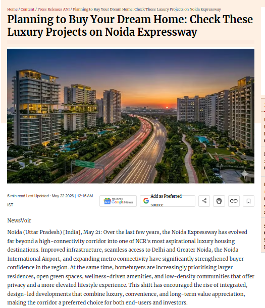 Planning To Buy Your Dream Home: Check These Luxury Projects on Noida Expressway