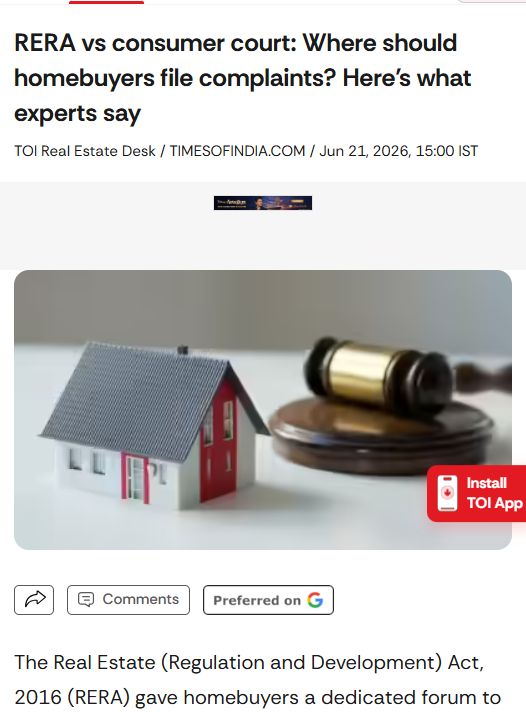 RERA vs consumer court: Where should homebuyers file complaints? Here’s what experts says