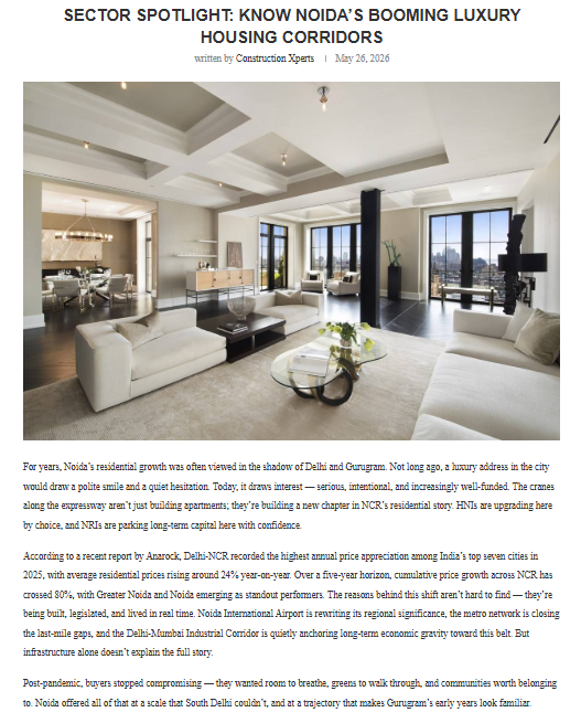 Sector Spotlight: Know Noida’s Booming Luxury Housing Corridors