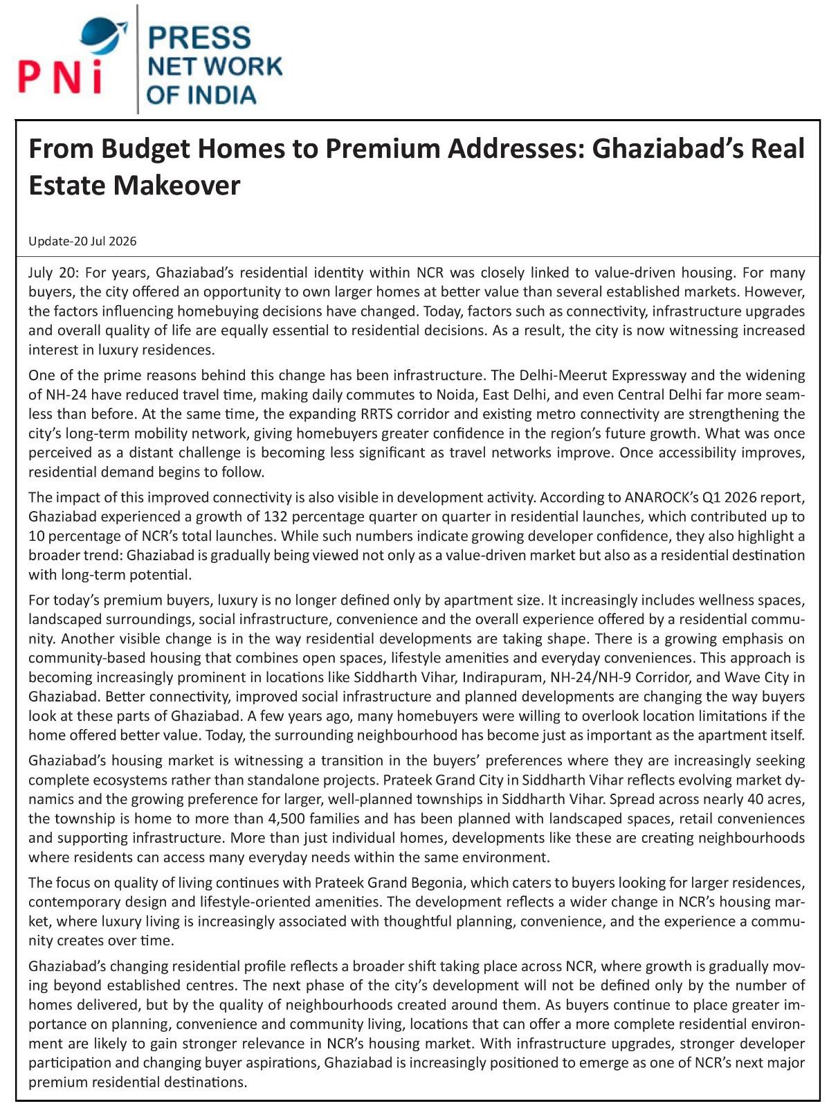 From Budget Homes to Premium Addresses: Ghaziabad’s Real Estate Makeover