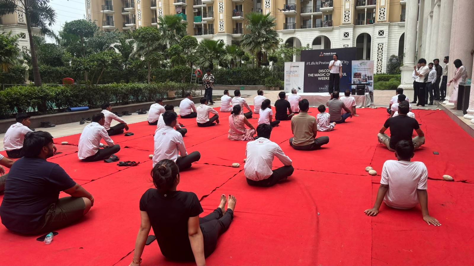Prateek Grand City Celebrates International Yoga Day with Community Wellness Session