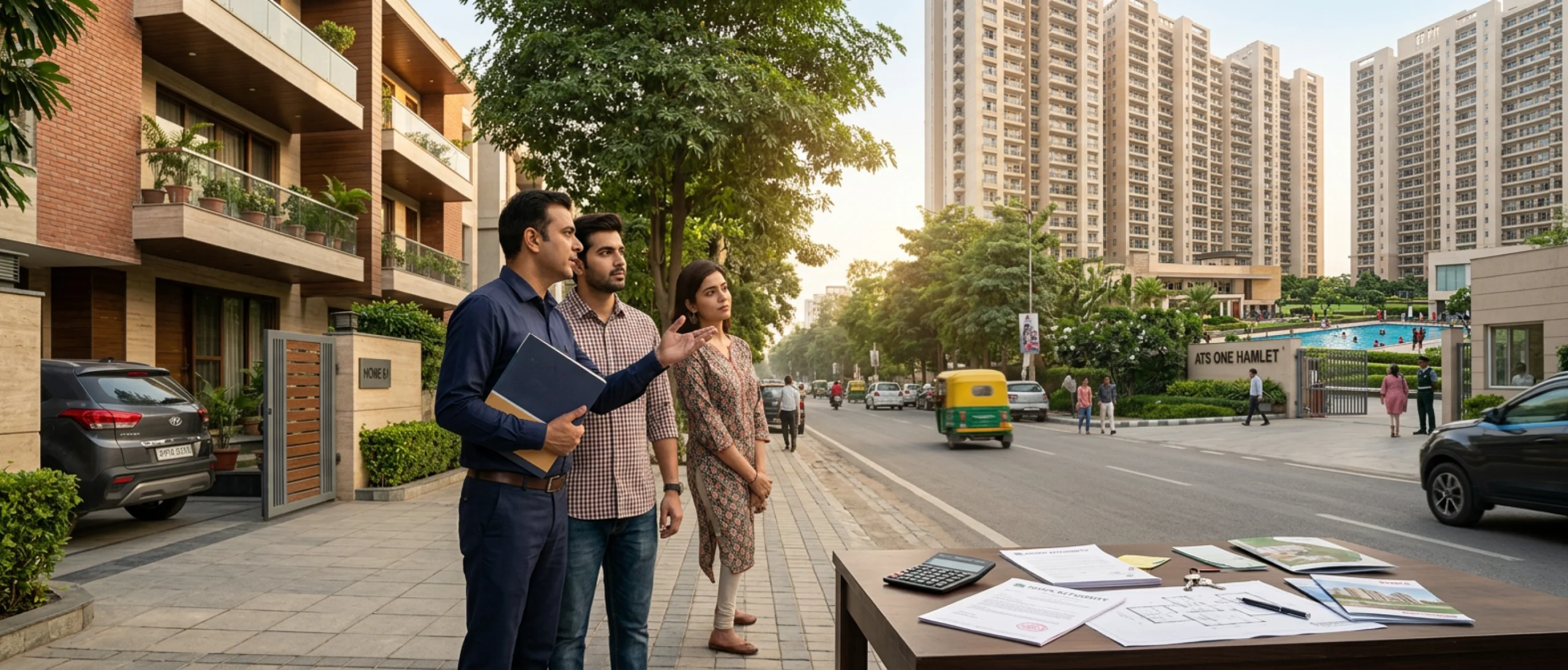 Builder Floor in Noida vs a Society Flat_ The Honest Comparison, Including Title, Loans and Resale Cover banner