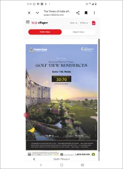 Golf View Residences in The Times of India